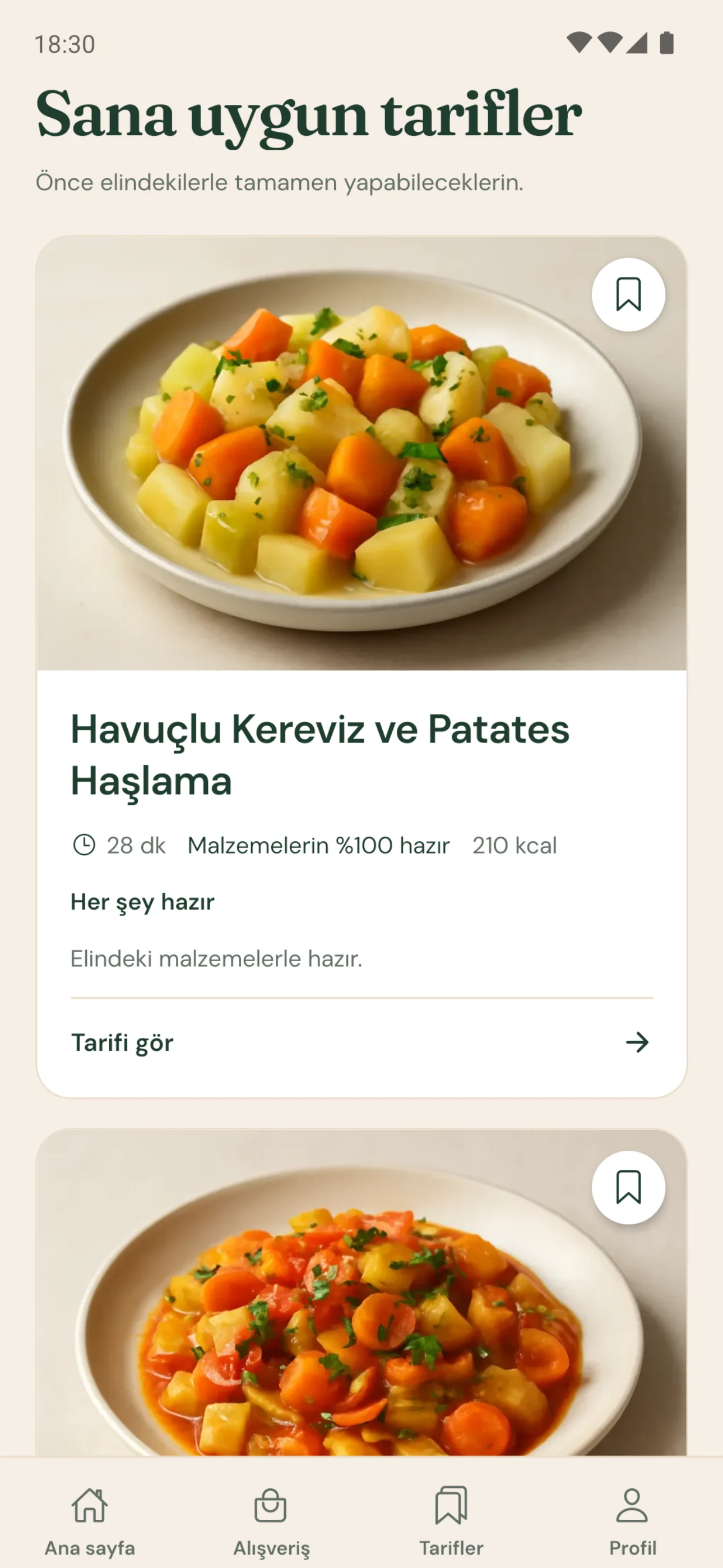 Tarif kartı: Havuçlu Kereviz ve Patates Haşlama, 28 dakika, malzemelerin %100 hazır